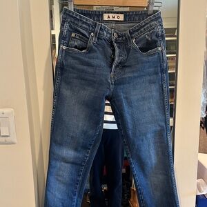 AMO Women's Classic Blue Straight Leg Jeans